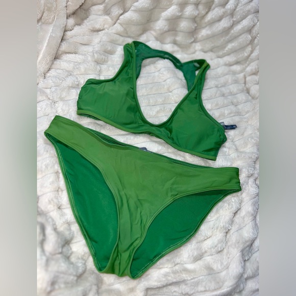Green AERIE Bikini Swimsuit - Picture 1 of 7